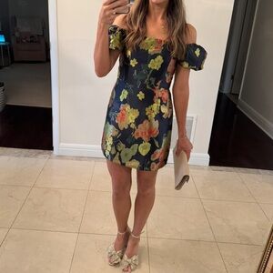 Lulu’s Floral Puff Sleeve Dress
